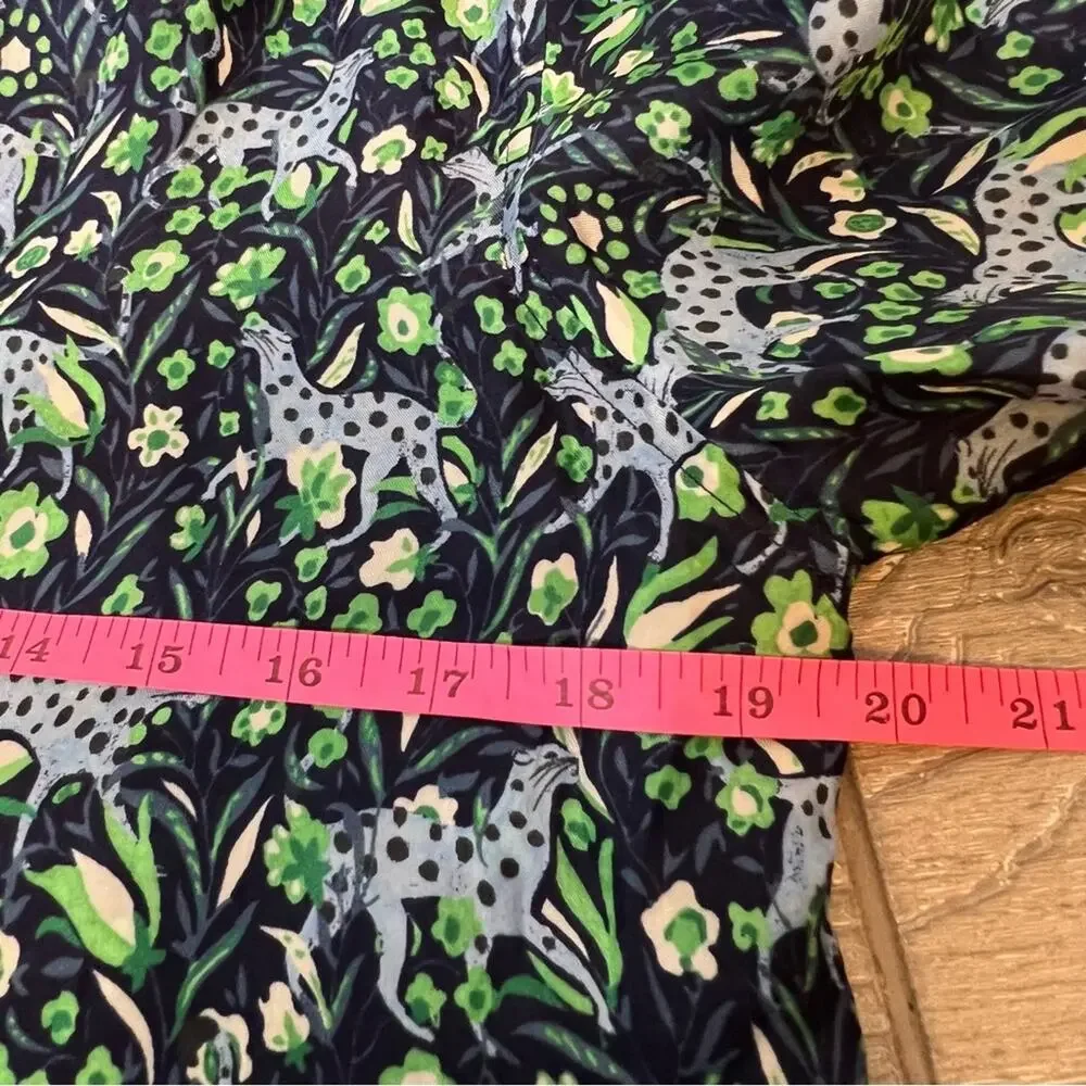 J. Crew Classic-fit shirt in fauna floral cat sz 4